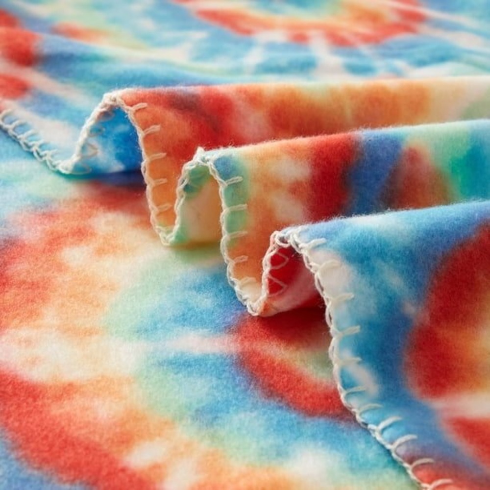 Mainstays Plush Throw Blanket Unisex 50x60 Multicolor Tie Dye Cozy Fleece